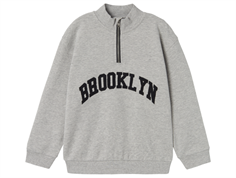 Name It grey melange Brooklyn halv lynlås sweatshirt